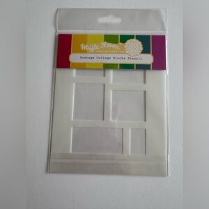 Waffle Flower Postage Collage Blocks Stencil